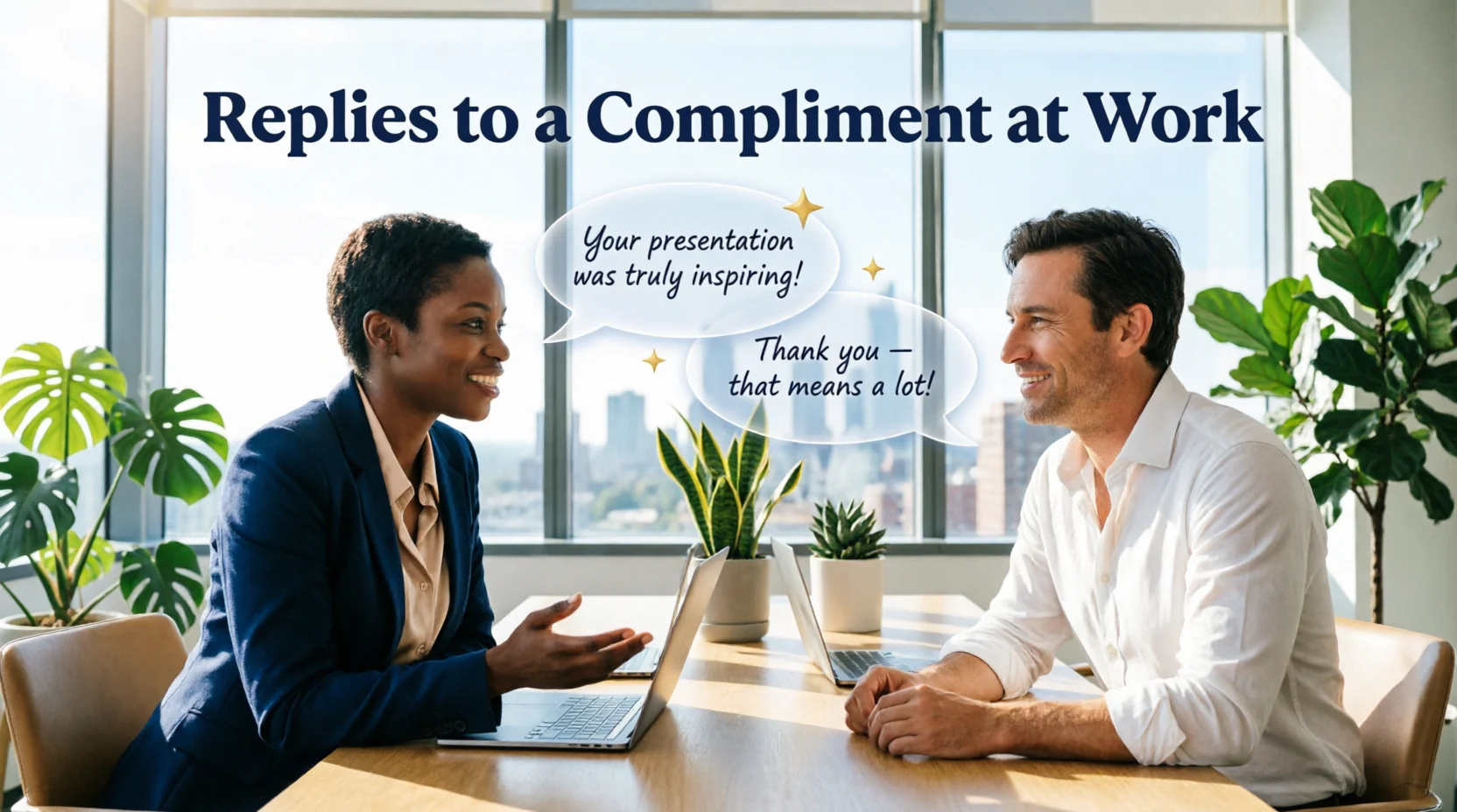 Replies to a Compliment at Work